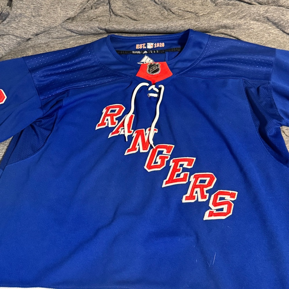 Adidas Blue and Red Hockey Jersey